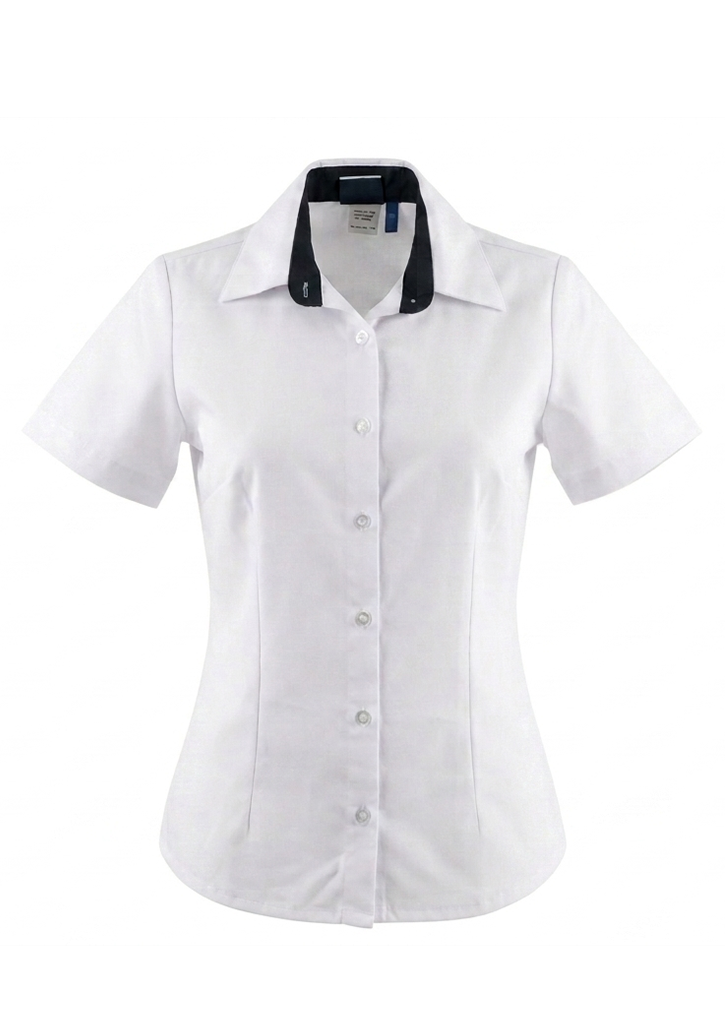 Opihi College SS Senior Blouse White/Navy